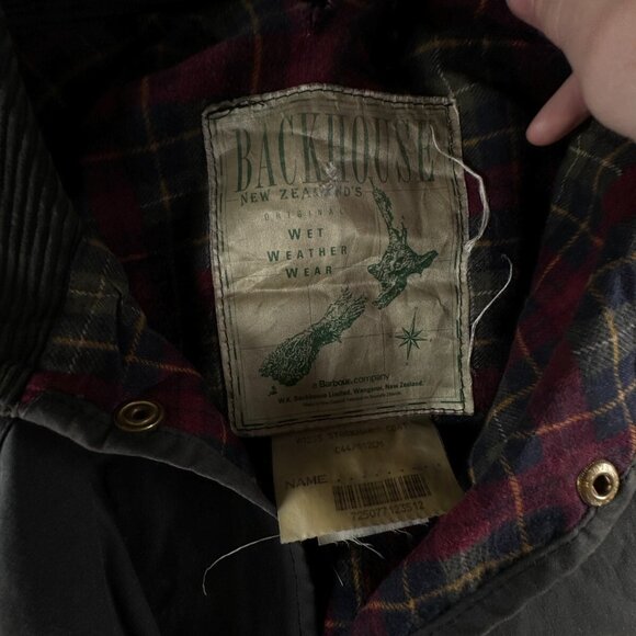 Barbour Backhouse Waxed Jacket Men Outdoors Long Trench A1255 Stockman's Size 44 - Picture 8 of 16